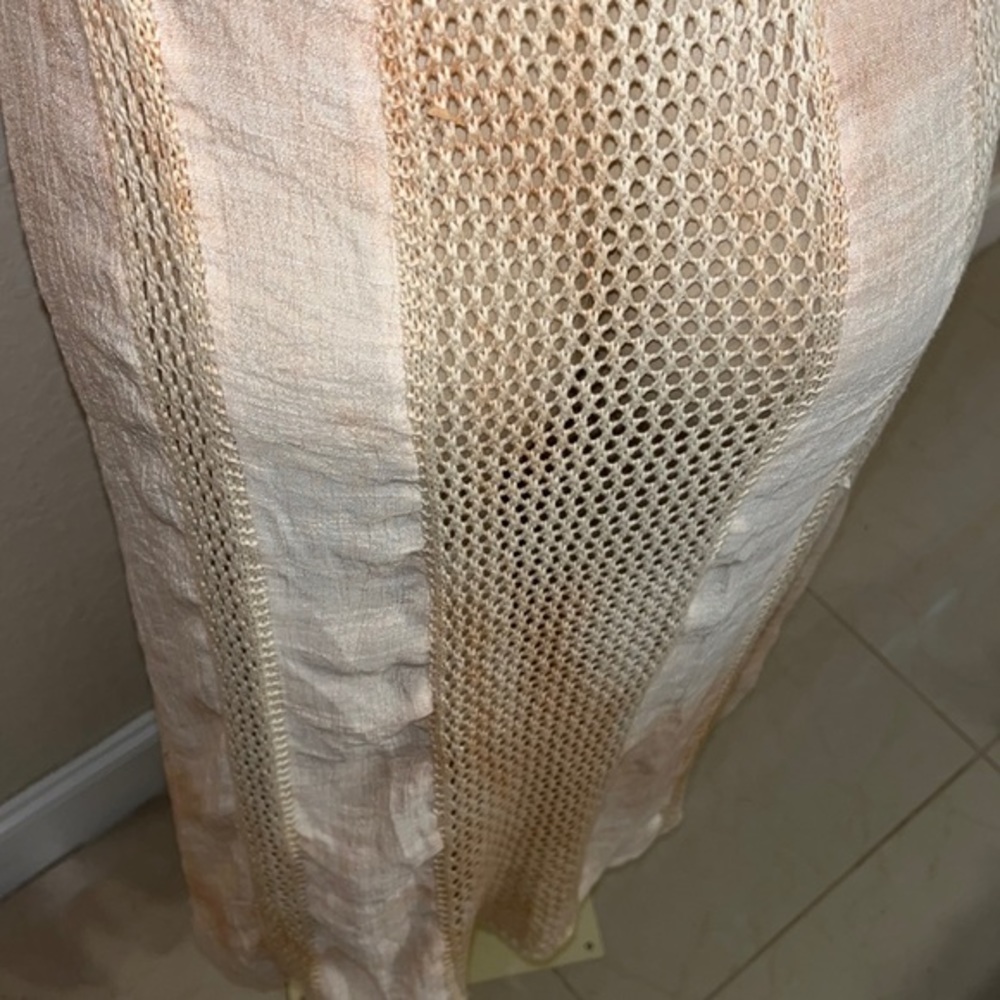 NWT$80🔥 ELAN INTERNATIONAL Crochet Detail Long Kimono swimsuit coverup Size M - Picture 12 of 14